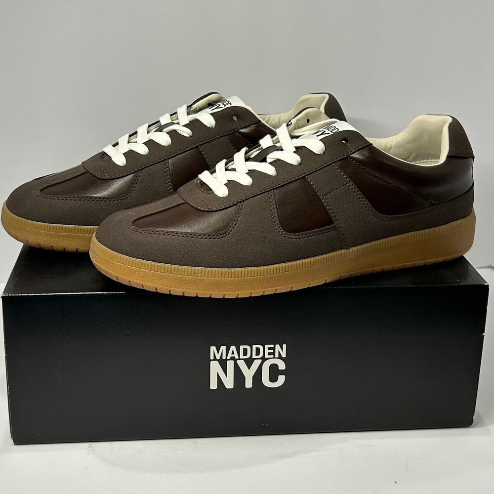Madden NYC Mens Morddy Fashion‎ Casual Sneakers Dark Brown Gum Sole Size 8 NEW